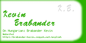 kevin brabander business card